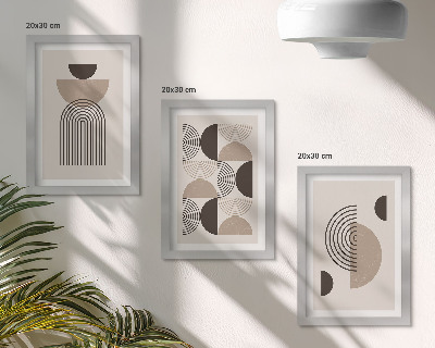 Modern keretezett kép szett Absztrakt geometrikus minták minimalizmus