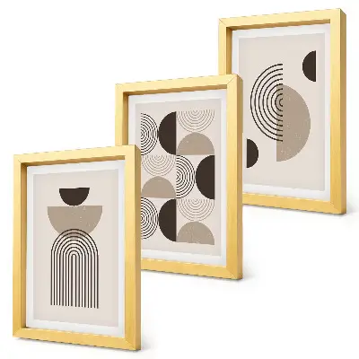 Modern keretezett képszett absztrakt geometrikus minimalista mintákkal