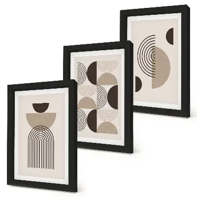 Modern keretezett képszett absztrakt geometrikus minimalista mintákkal