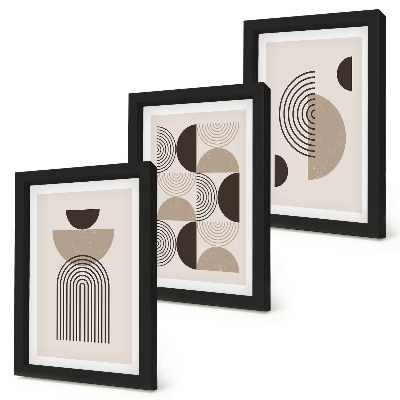 Modern keretezett kép szett Absztrakt geometrikus minták minimalizmus