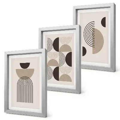 Modern keretezett képszett absztrakt geometrikus minimalista mintákkal