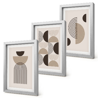 Modern keretezett kép szett Absztrakt geometrikus minták minimalizmus