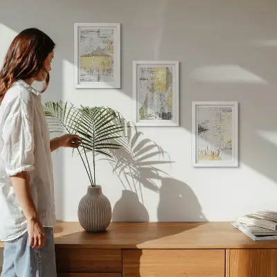 Modern keretezett képszett absztrakt minimalista divatos mintákkal