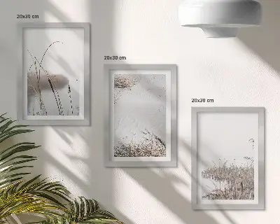 Modern keretezett képszett vízi növényzet finom nyári kilátással