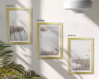 Modern keretezett képszett vízi növényzet finom nyári kilátással