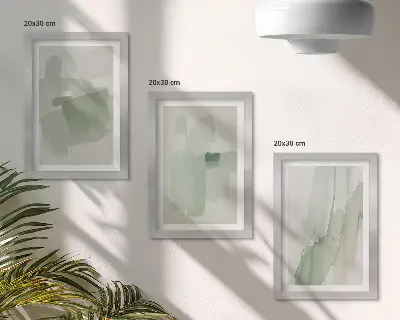 Absztrakt mintás akvarell falikép szett modern keretezett kivitelben