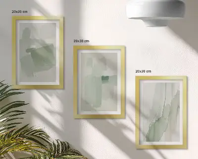 Absztrakt mintás akvarell falikép szett modern keretezett kivitelben