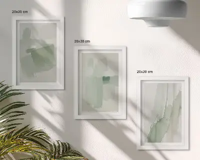 Absztrakt mintás akvarell falikép szett modern keretezett kivitelben