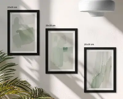 Absztrakt mintás akvarell falikép szett modern keretezett kivitelben