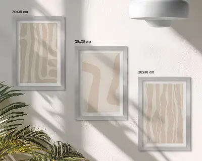 Modern keretezett képszett absztrakt mintás, minimalista formájú bohém stílusban