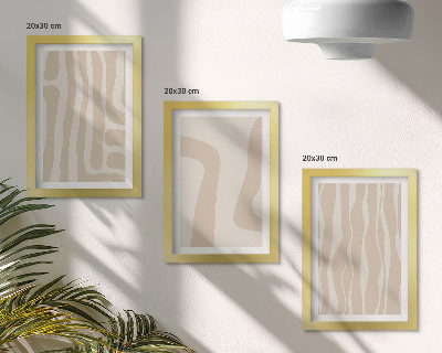 Modern keretezett kép szett Absztrakt minták, minimalista formák, bohém stílus