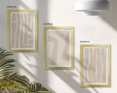 Modern keretezett képszett absztrakt mintás, minimalista formájú bohém stílusban