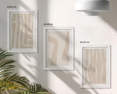 Modern keretezett képszett absztrakt mintás, minimalista formájú bohém stílusban