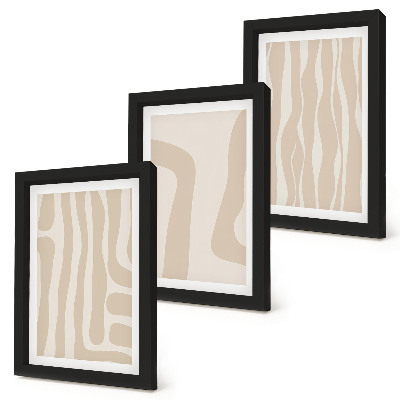 Modern keretezett kép szett Absztrakt minták, minimalista formák, bohém stílus