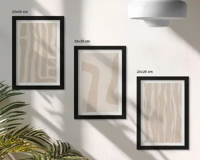 Modern keretezett képszett absztrakt mintás, minimalista formájú bohém stílusban