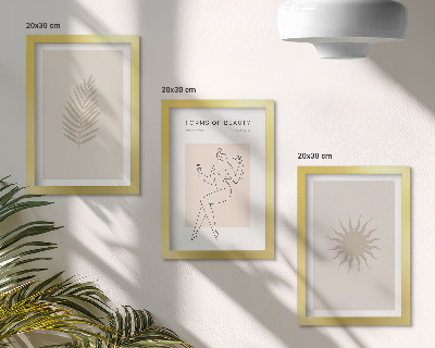Modern keretezett kép szett Minimalista formák és természetes formák gyűjteménye