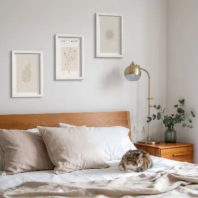 Modern keretezett képszett minimalista és természetes formák gyűjteménye