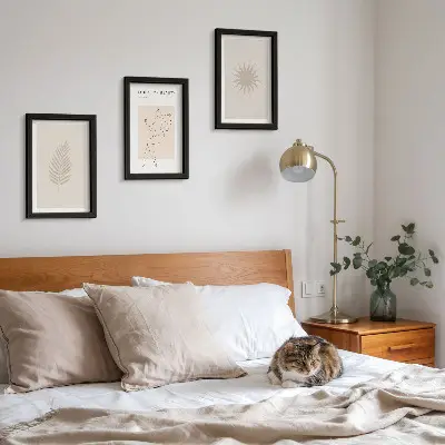 Modern keretezett képszett minimalista és természetes formák gyűjteménye