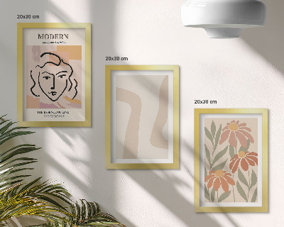 Modern keretezett kép szett Nő modern stílusban, absztrakt mintákkal
