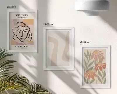 Modern keretezett képszett nő modern stílusban, absztrakt mintákkal ábrázolva