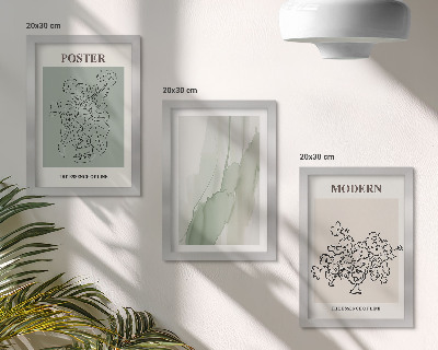 Modern keretezett kép szett Virágok vázában modern és minimalista stílusban