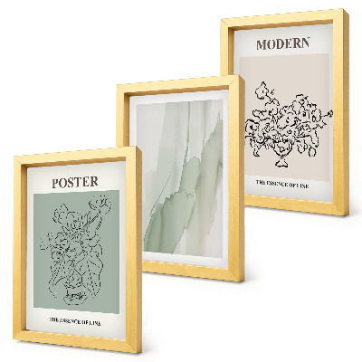 Modern keretezett kép szett Virágok vázában modern és minimalista stílusban