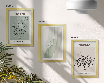 Modern keretezett kép szett Virágok vázában modern és minimalista stílusban