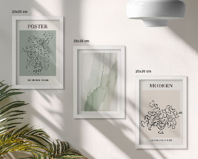 Modern keretezett kép szett Virágok vázában modern és minimalista stílusban