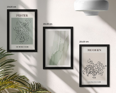 Modern keretezett kép szett Virágok vázában modern és minimalista stílusban