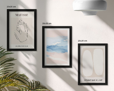 Keretezett triptichon Matisse absztrakt formái és finom színei