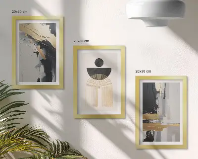 Geometria absztrakt elegáns kompozíció modern keretezett képszett