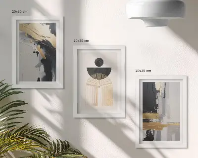 Geometria absztrakt elegáns kompozíció modern keretezett képszett