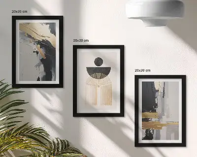 Geometria absztrakt elegáns kompozíció modern keretezett képszett