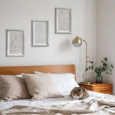 Modern keretezett képszett minták a homokban lineáris geometriai struktúrákkal