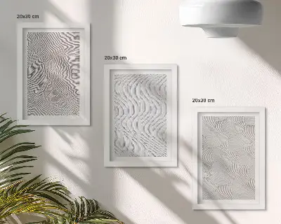 Modern keretezett képszett minták a homokban lineáris geometriai struktúrákkal