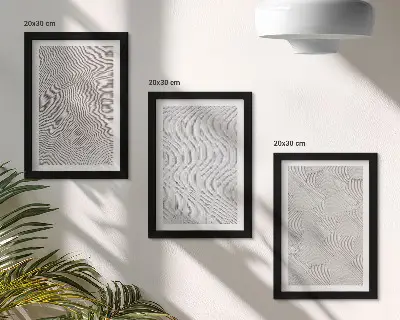 Modern keretezett képszett minták a homokban lineáris geometriai struktúrákkal