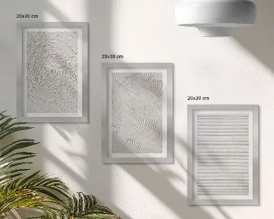 Modern keretezett képszett geometrikus karton mintákkal