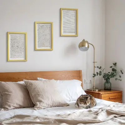 Modern keretezett képszett geometrikus karton mintákkal