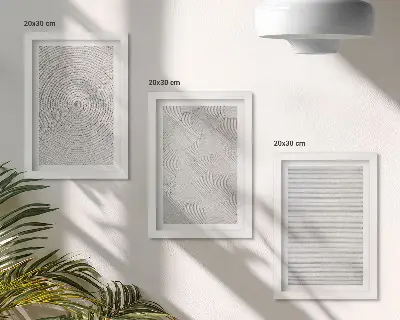 Modern keretezett képszett geometrikus karton mintákkal