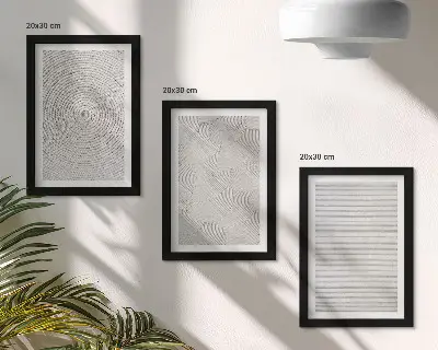 Modern keretezett képszett geometrikus karton mintákkal