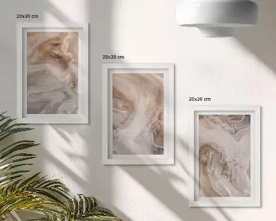 Márvány absztrakt mintás triptichon keretezett kivitelben