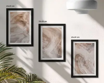 Márvány absztrakt mintás triptichon keretezett kivitelben