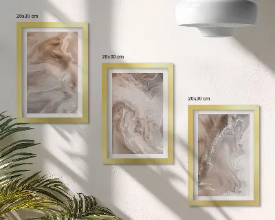 Modern keretezett képszett kő textúrájú absztrakt márvány mintákkal