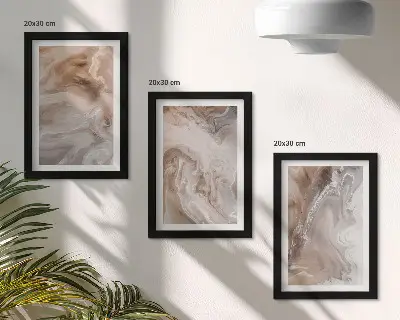 Modern keretezett képszett kő textúrájú absztrakt márvány mintákkal