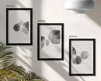 Modern keretezett kép szett absztrakt festékfoltos minimalista stílusban