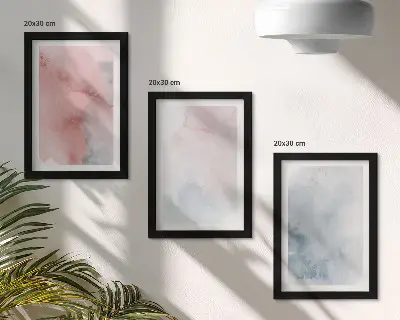 Pasztell akvarell vászonkép szett modern keretezett kivitelben