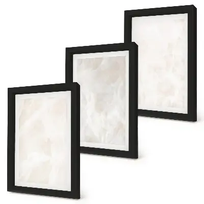 Modern keretezett kép szett elegáns márvány textúrájú kő mintás háttérrel