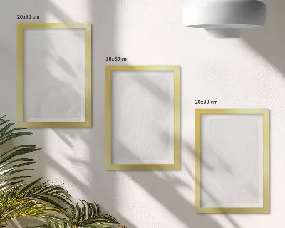 Keretezett triptichon elegáns márvány lineáris kőszerkezet mintával