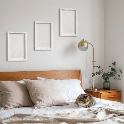 Keretezett triptichon elegáns márvány lineáris kőszerkezet mintával
