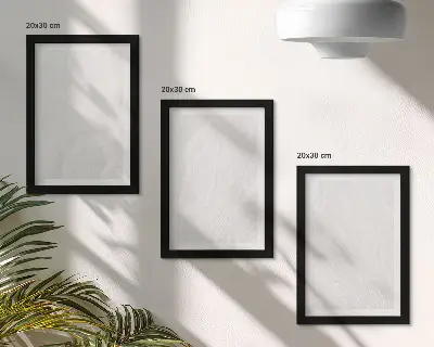 Keretezett triptichon elegáns márvány lineáris kőszerkezet mintával